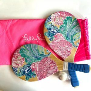 Lilly Pulitzer Beach Paddle Ball set
